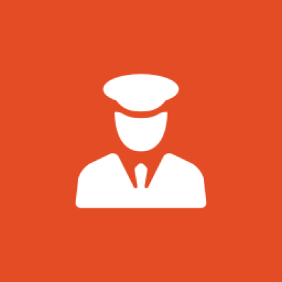Police silhouette graphic icon