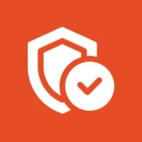 Shield and checkmark security icon